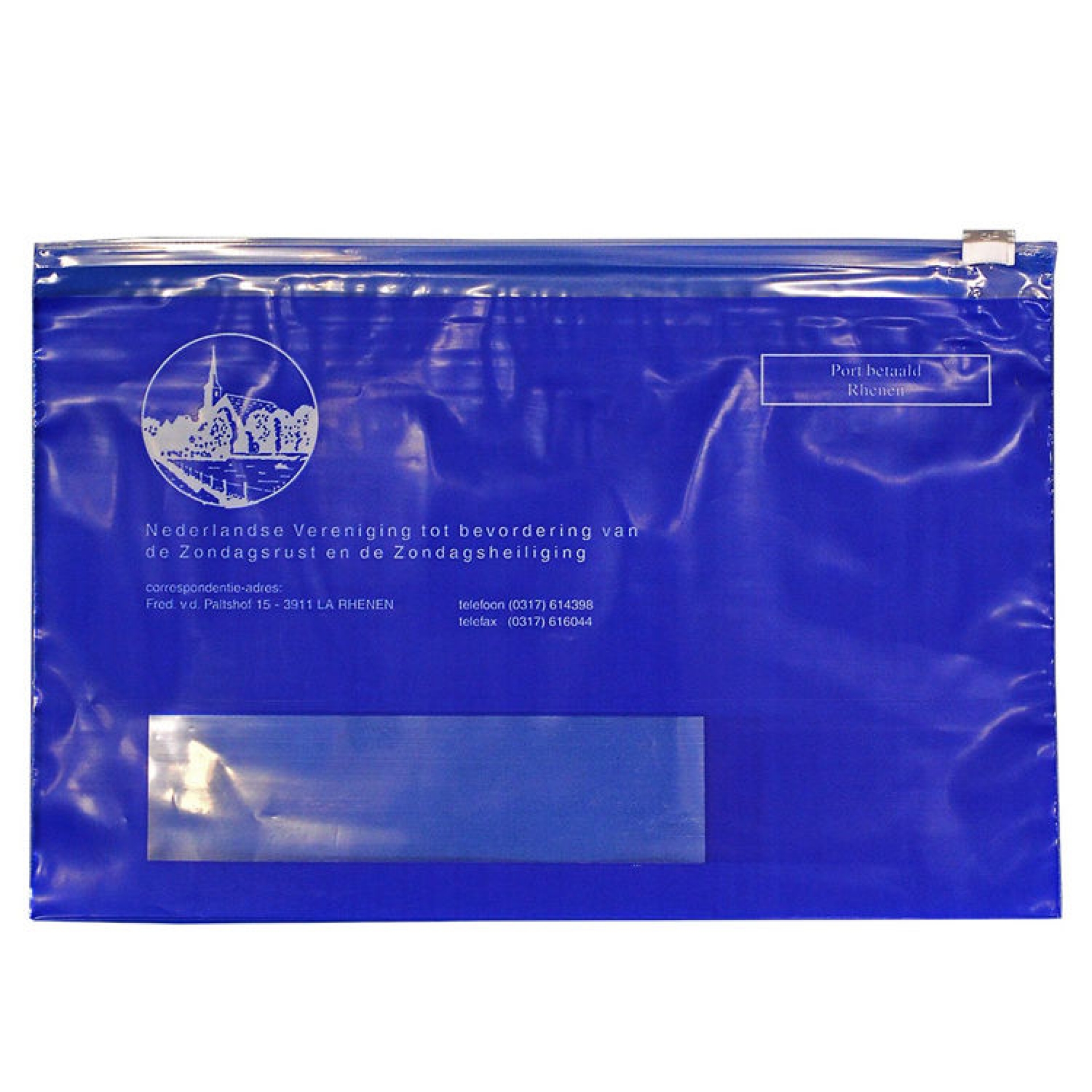 Ritszak - 350 x 450mm - 70my Transparant - Witte ritssluiting