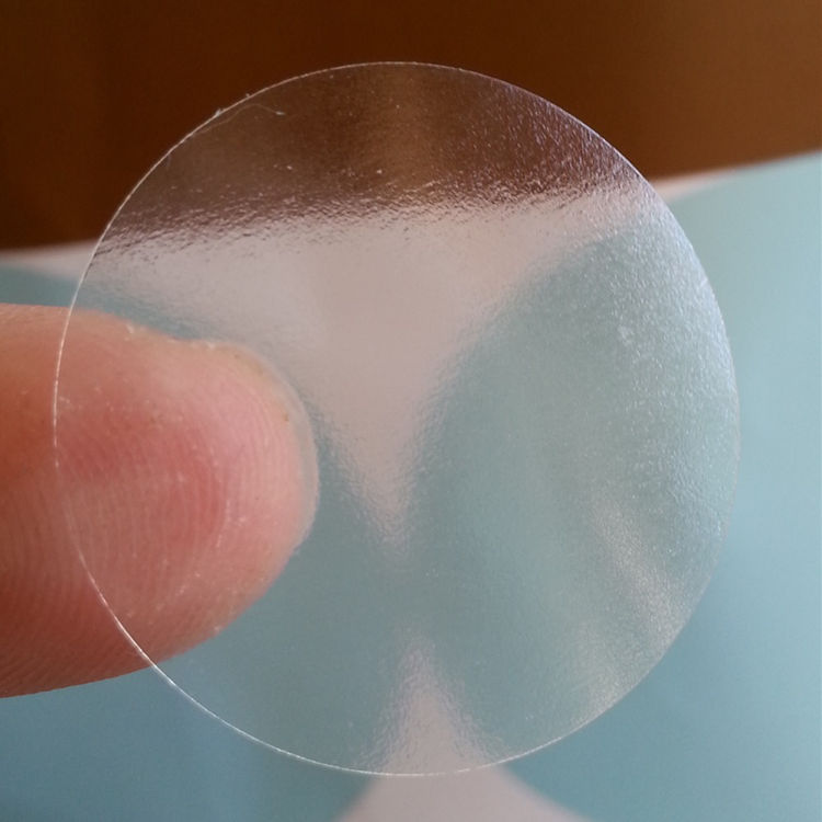 Sluitstickers 20mm - Permanent - Transparant - Geperforeerd